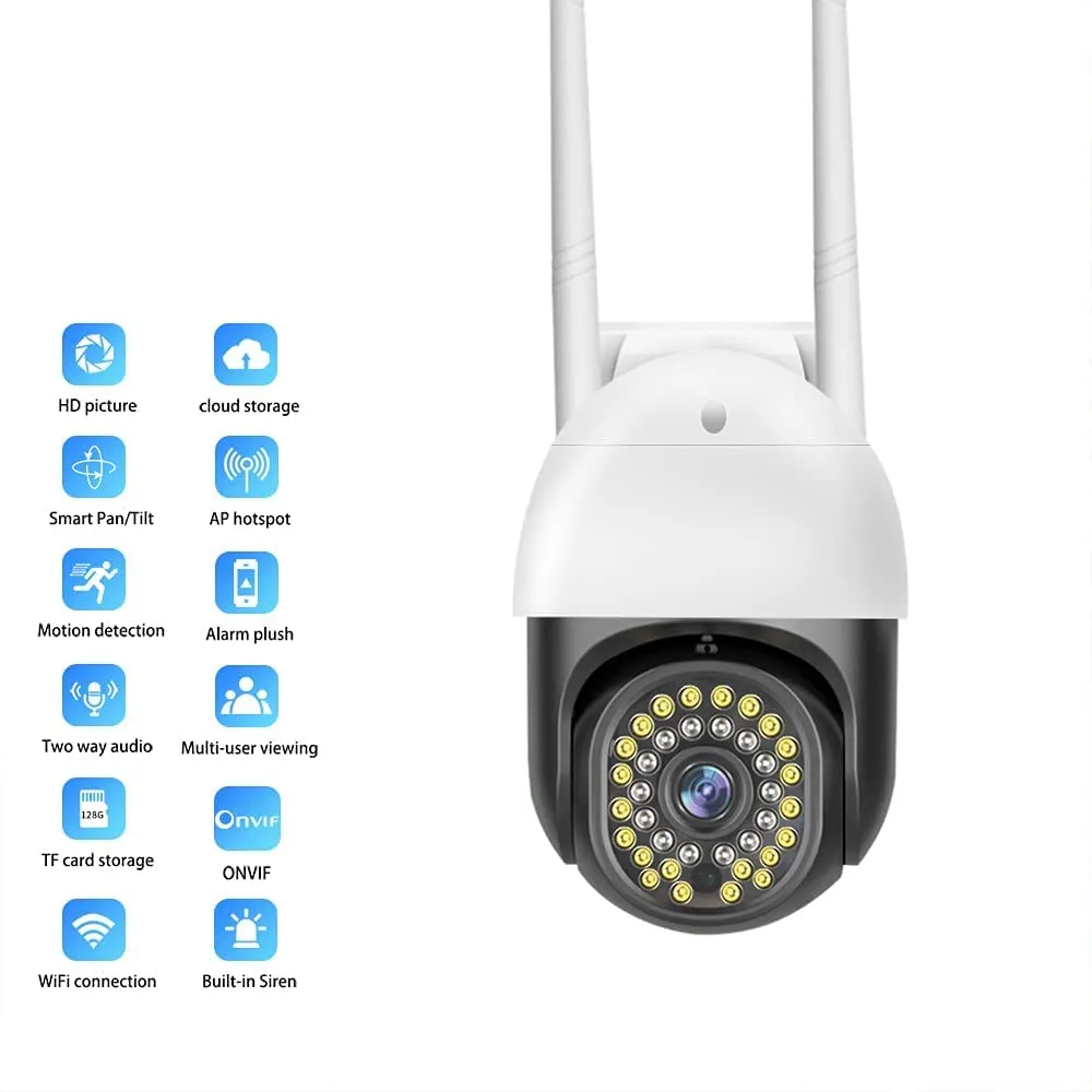 3MP Nightowl WiFi Home Security Camera Designed for High Performance Night Vision Outdoor Weatherproof Usage