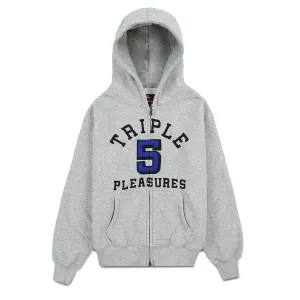 555 APPLIQUE ZIP UP HOODIE