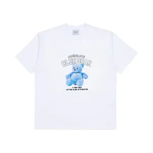 acmé de la vie (ADLV) Blue Teddy Bear Short Sleeve T-Shirt White