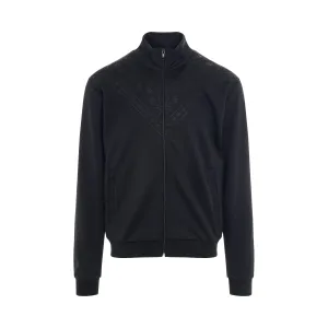 Bandana Slim Track Jacket in Black/Anthracite