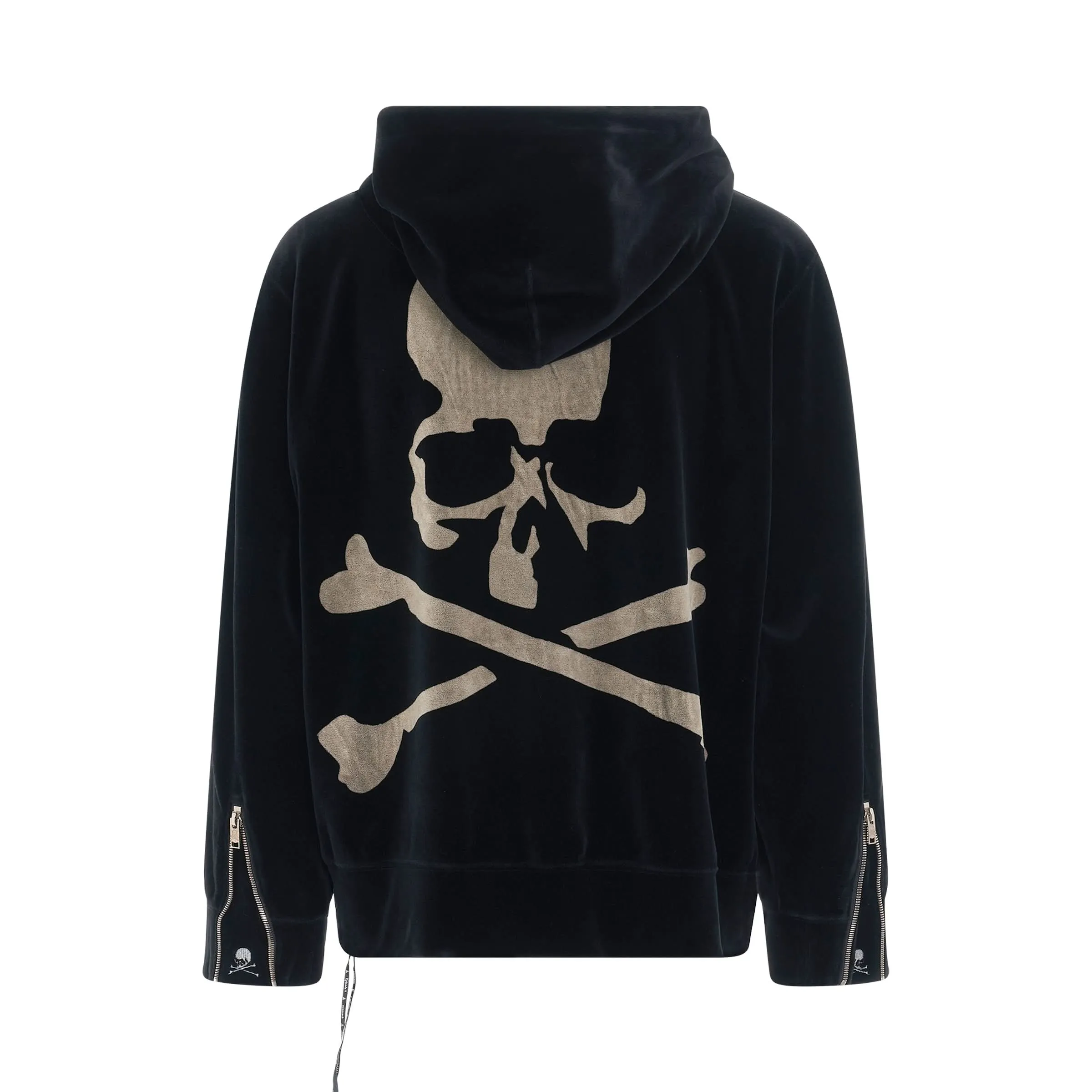 Bleached Skull Velour Hooded Jacket