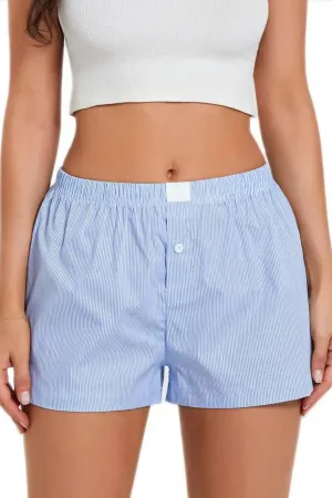 Blue Pin Stripe Boxer Shorts