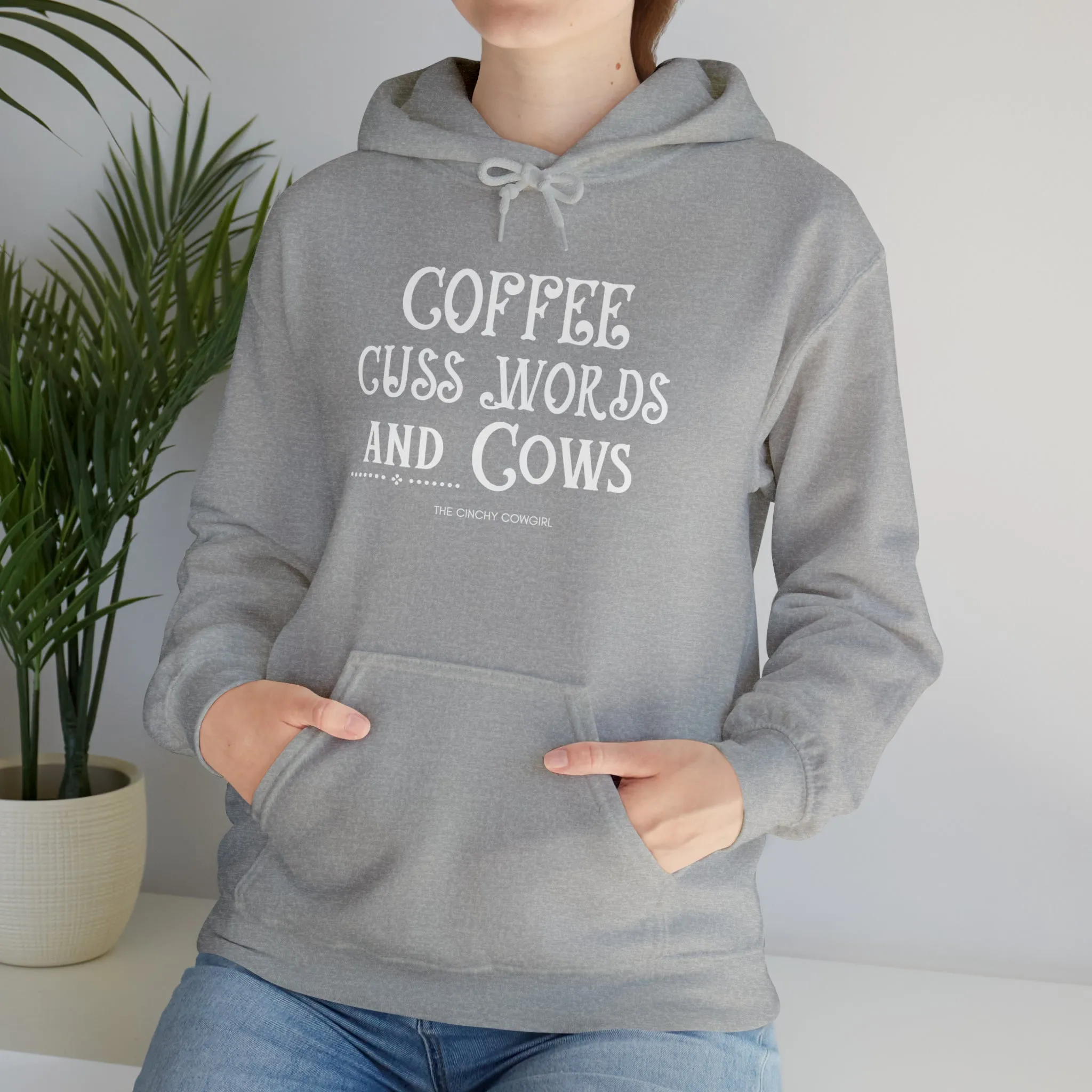 Coffee Cuss Words Cows Hoodie