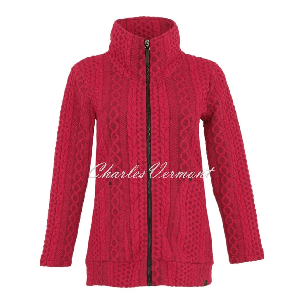 Dolcezza 'Colourful Sporty Chic' Patterned Jacket - Style 74202 (Fuchsia)