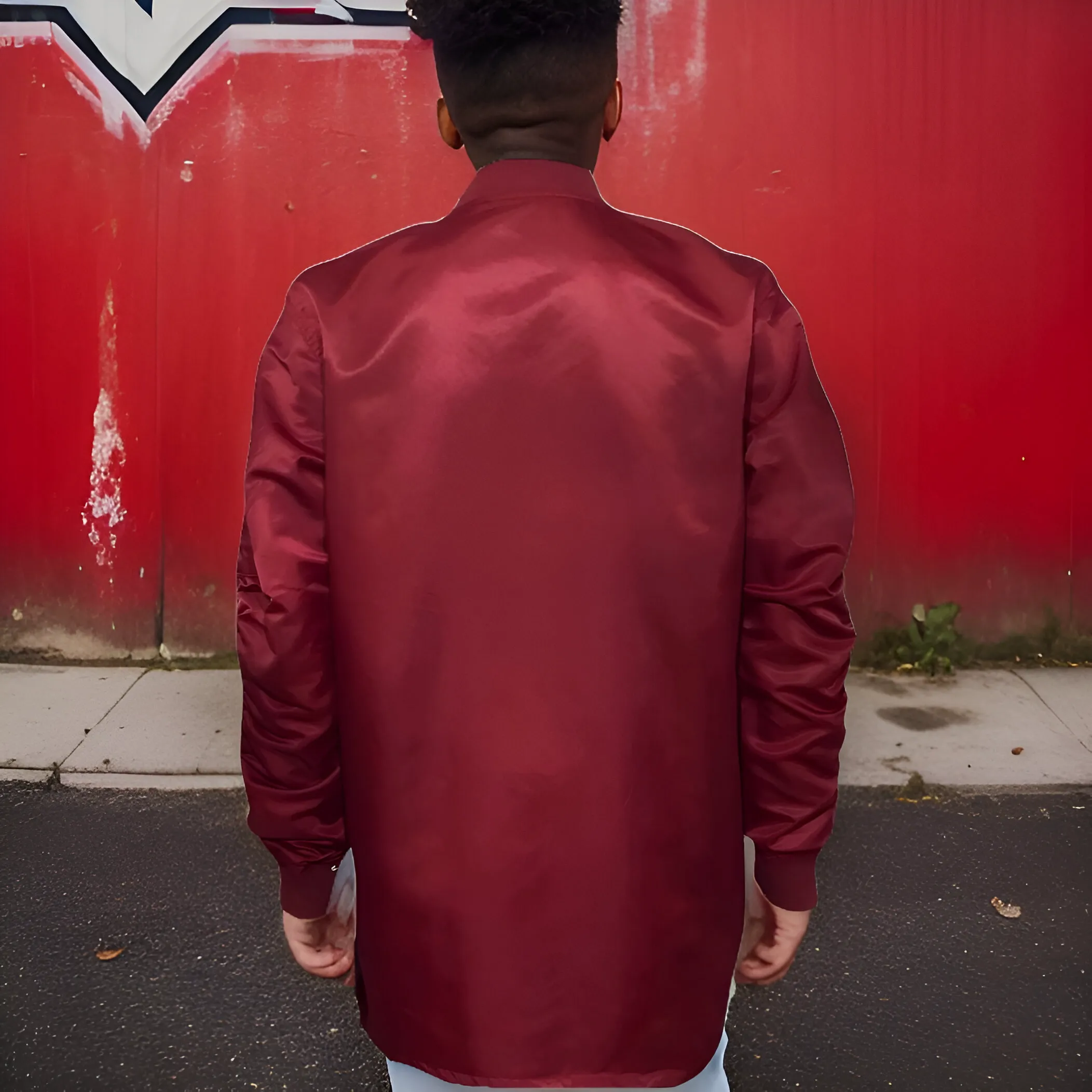 ^ELWOOD^ (WINE RED) NYLON SPRING ZIP UP JACKETS