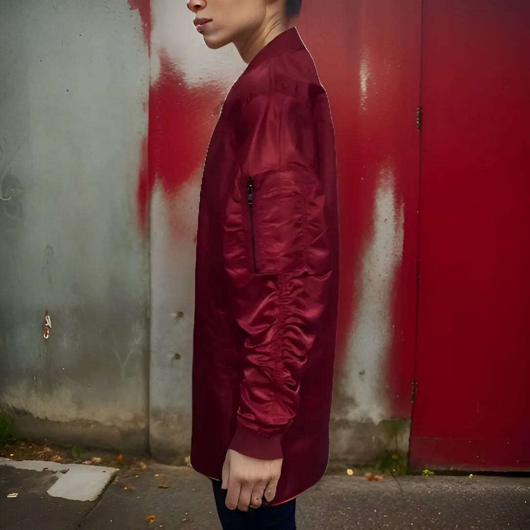 ^ELWOOD^ (WINE RED) NYLON SPRING ZIP UP JACKETS