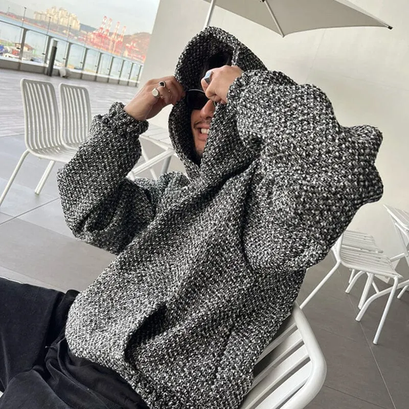 GS No. 85 Tweed Loose Hoodie