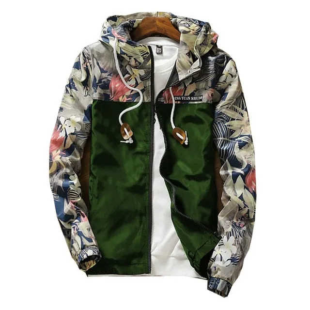 Hip Hop Floral Bomber Jacket