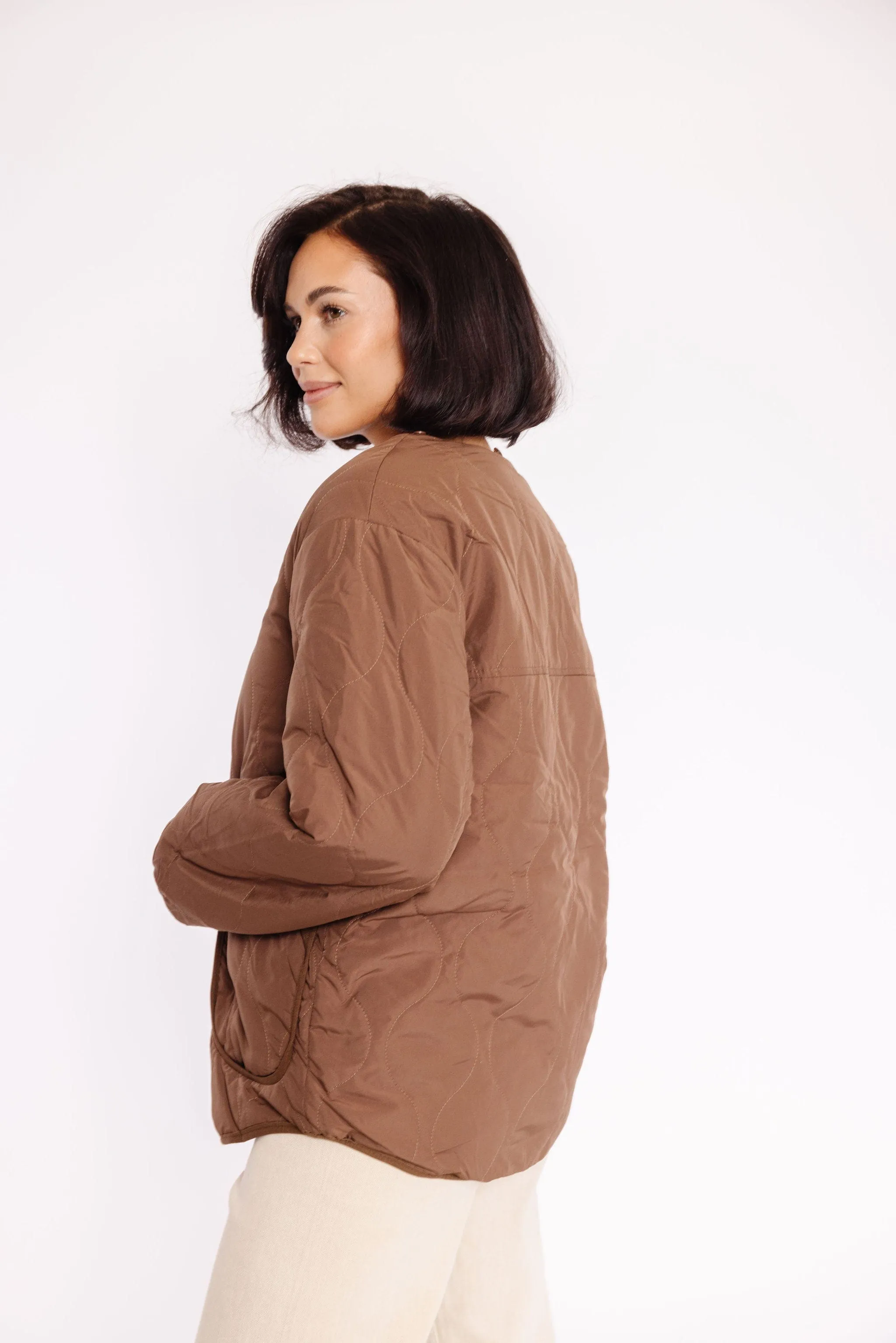 Izzy Quilted Jacket in Cocoa