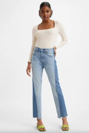 Levi's 501 Women's Long Bottom Jeans