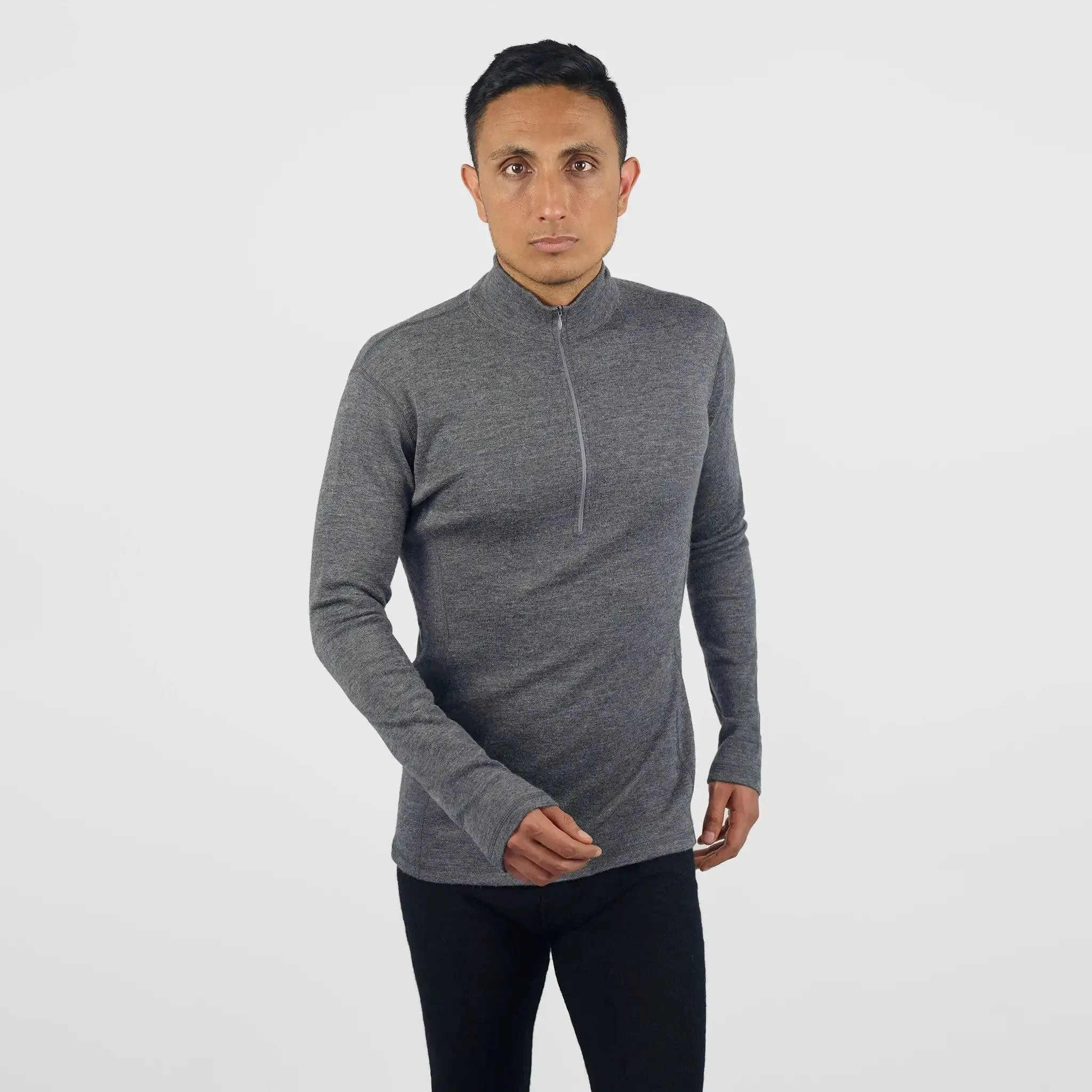 Men's Alpaca Wool Base Layer: 300 Lightweight Half-Zip