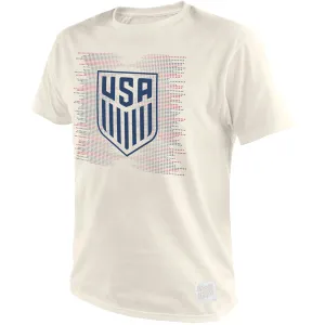 Men's Original Retro Brand USA Crest Vintage White Tee