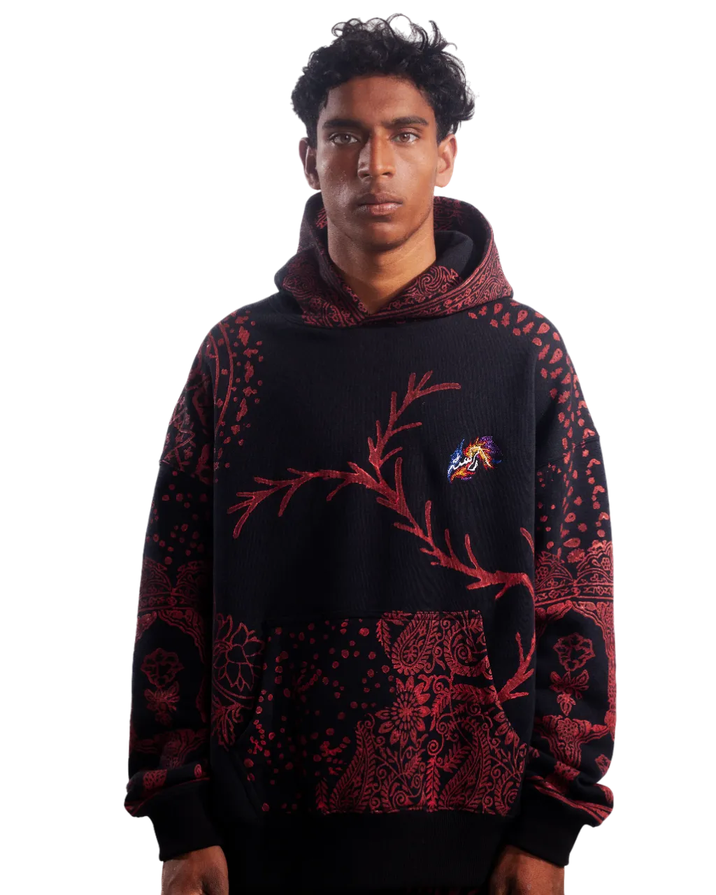 "RANGOLI" HAND BLOCK PRINTED HOODIE