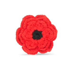 Three Layer Poppy Crochet Brooch