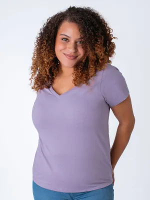 Women's Vintage Purple V-Neck